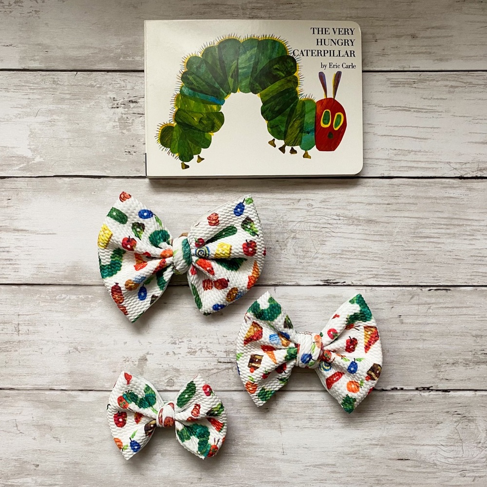 the very hungry caterpillar bow